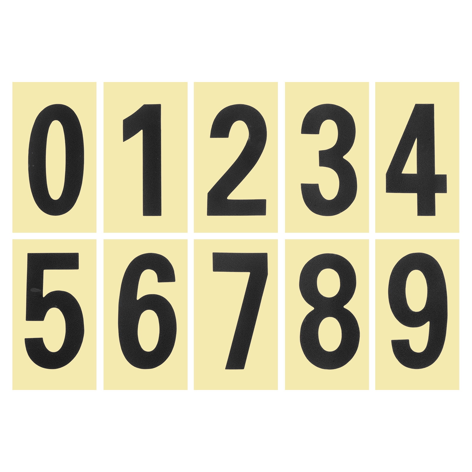 Unique Bargains 2.17 Inch Reflective Mailbox Numbers Sticker 0-9 Adhesive Number Black 3 Set