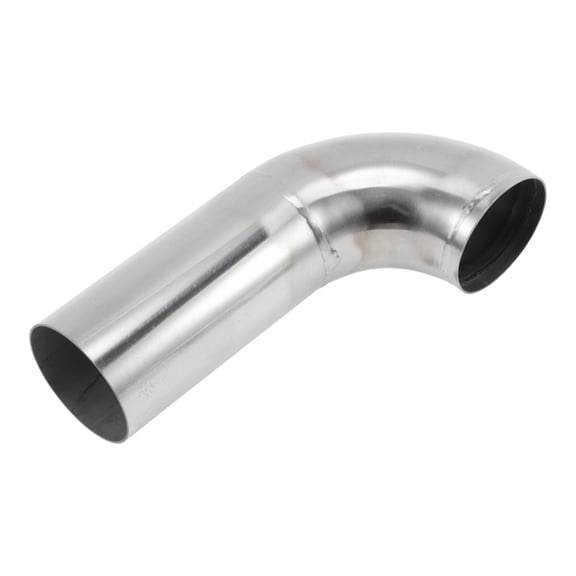 Unique Bargains 2.24 OD 90 Mandrel Bend Elbow 4" Length T304 Stainless Steel Exhaust Tube Piping Polishing L Extended Pipe for Welding Stair Handrail Silver Tone