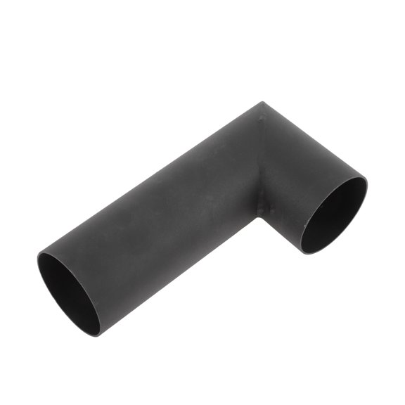 Unique Bargains 2.24 OD 90 Mandrel Bend Elbow 6 inch Length T201 Exhaust Tube Piping Sand Blasting L Extended Pipe for Welding Stair Handrail HVAC Black