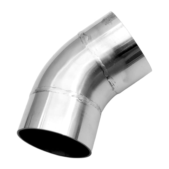 Unique Bargains 2.25OD 45Mandrel Bend Elbow Tube Exhaust Bend Pipe T304 Stainless Steel for Car Exhaust System 2.01" Leg Long Mandrel Bend Pipe Tubing Silver Tone