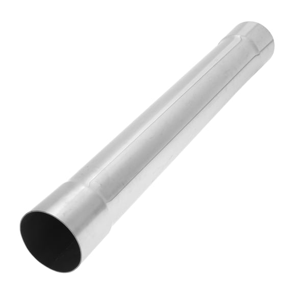 Unique Bargains 2.25" OD Straight Exhaust Pipe Tube T304 Stainless Steel Car Tubing Piping 17" Length Double Expand-on Ends Surface Polishing Silver Tone