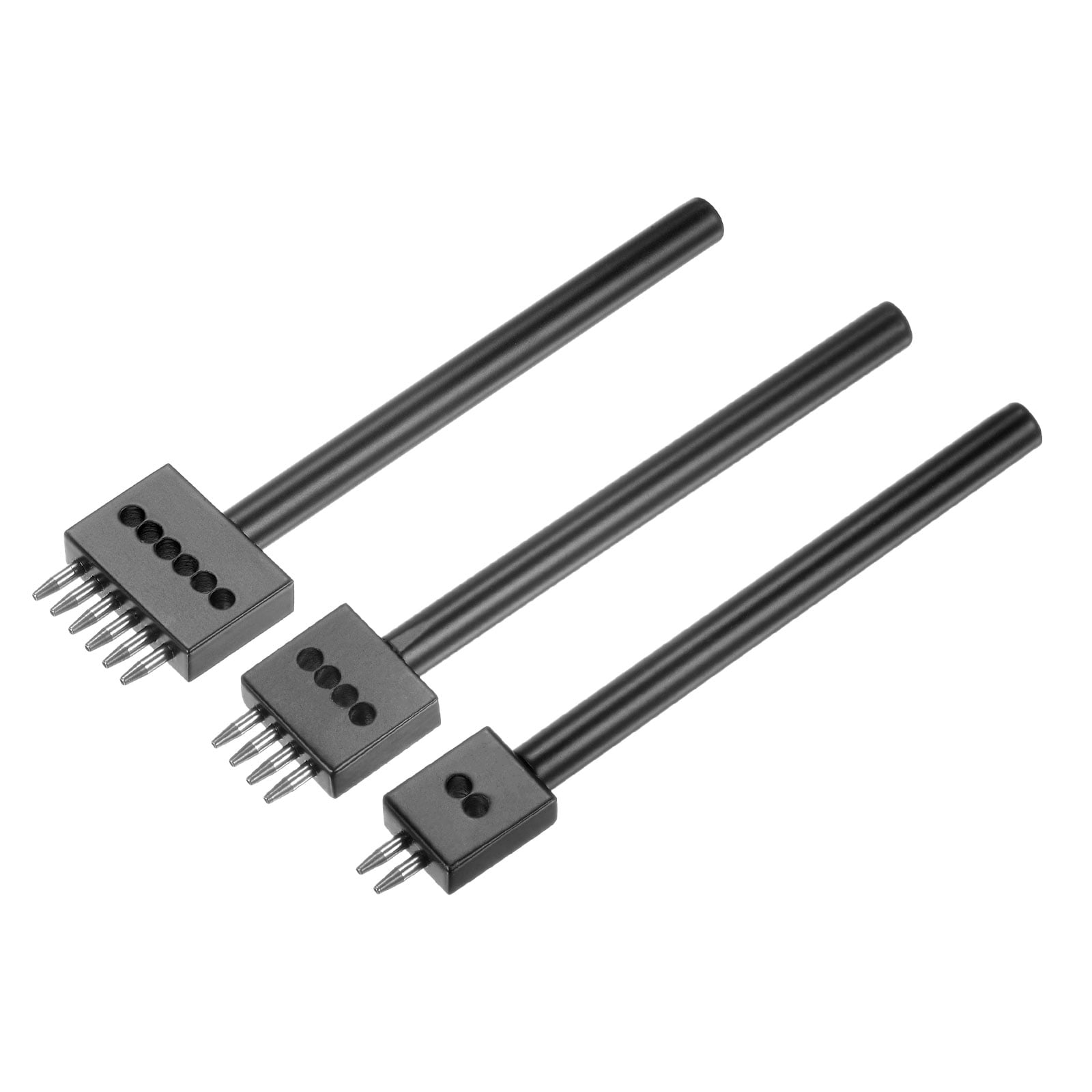 Sourcing Map 4pcs Leather Prong Punch 6mm 1/2/4/6 Prong Diamond Lacing High Carbon Steel Leather Stitching Punch Chisel Hole Punches Punching With 6mm Cutting Mat For Leathercraft Diy - View #13