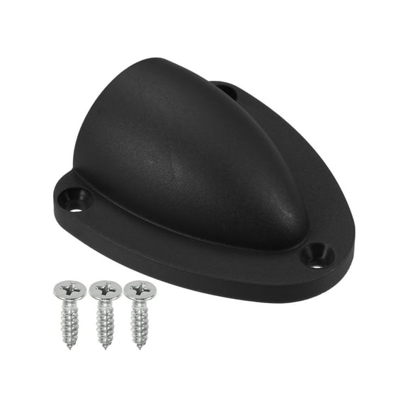 Unique Bargains 2.48"x2.28"x0.94" Marine Boat Transducer Wire Cable Cover Clam Shell Vent Wire Cover Black