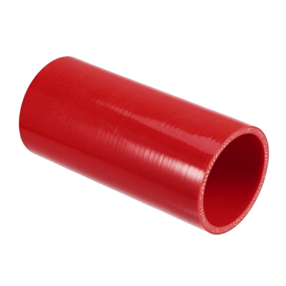 Unique Bargains 2.5" ID 6" Length 4-Ply Reinforced High Temp Straight Coupler Silicone Reducer Hose Red for Car