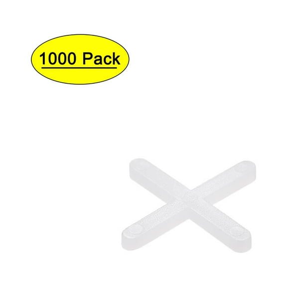 Unique Bargains 2.5mm Plastic Wall Floor Cross Installation Laying Tile Spacer 1000Pack