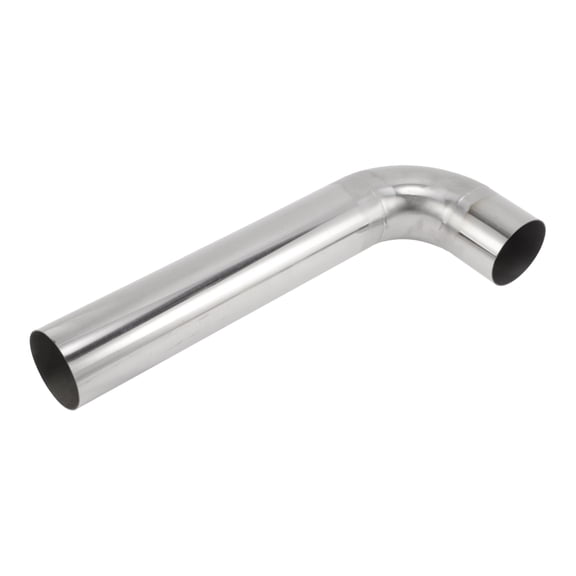 Unique Bargains 2.76 OD 90 Mandrel Bend Elbow 12" Length T201 Stainless Steel Exhaust Tube Piping Polishing L Extended Pipe for Welding Stair Handrail Silver Tone