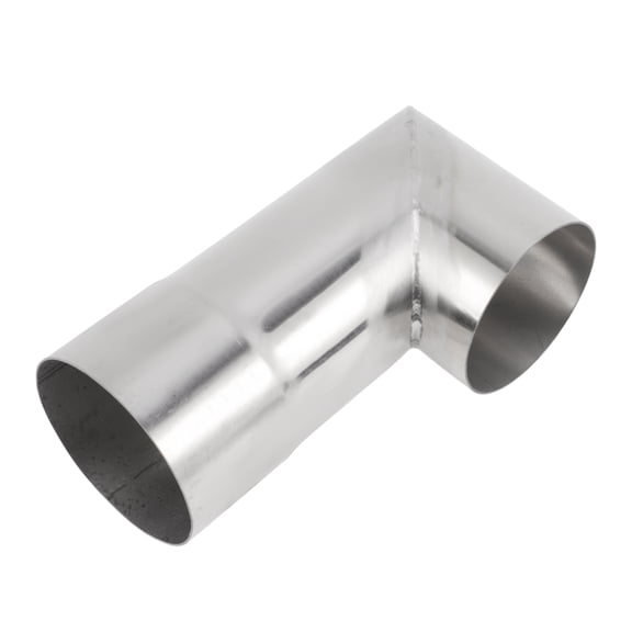 Unique Bargains 2.76 OD 90 Mandrel Bend Elbow 6" Length T304 Stainless Steel Exhaust Tube Piping Polishing L Extended Pipe for Welding Stair Handrail Silver Tone