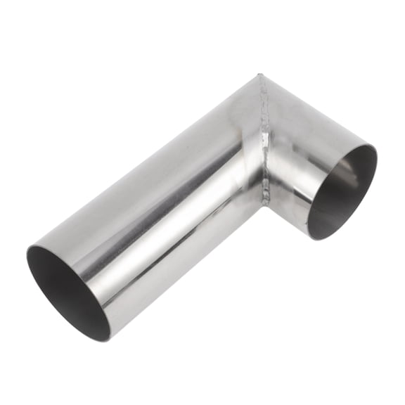 Unique Bargains 2.76 OD 90 Mandrel Bend Elbow 6inch Length T304 Stainless Steel Exhaust Tube Piping Polishing L Extended Pipe for Welding Stair Handrail Silver Tone
