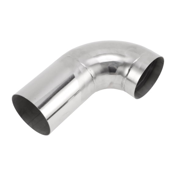 Unique Bargains 2.99 OD 90 Mandrel Bend Elbow 4" Length T304 Stainless Steel Exhaust Tube Piping Polishing L Extended Pipe for Welding Stair Handrail Silver Tone