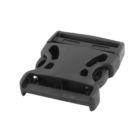 Unique Bargains 2' Black Spare Parts Packbag Plastic Side Quick Release Buckle