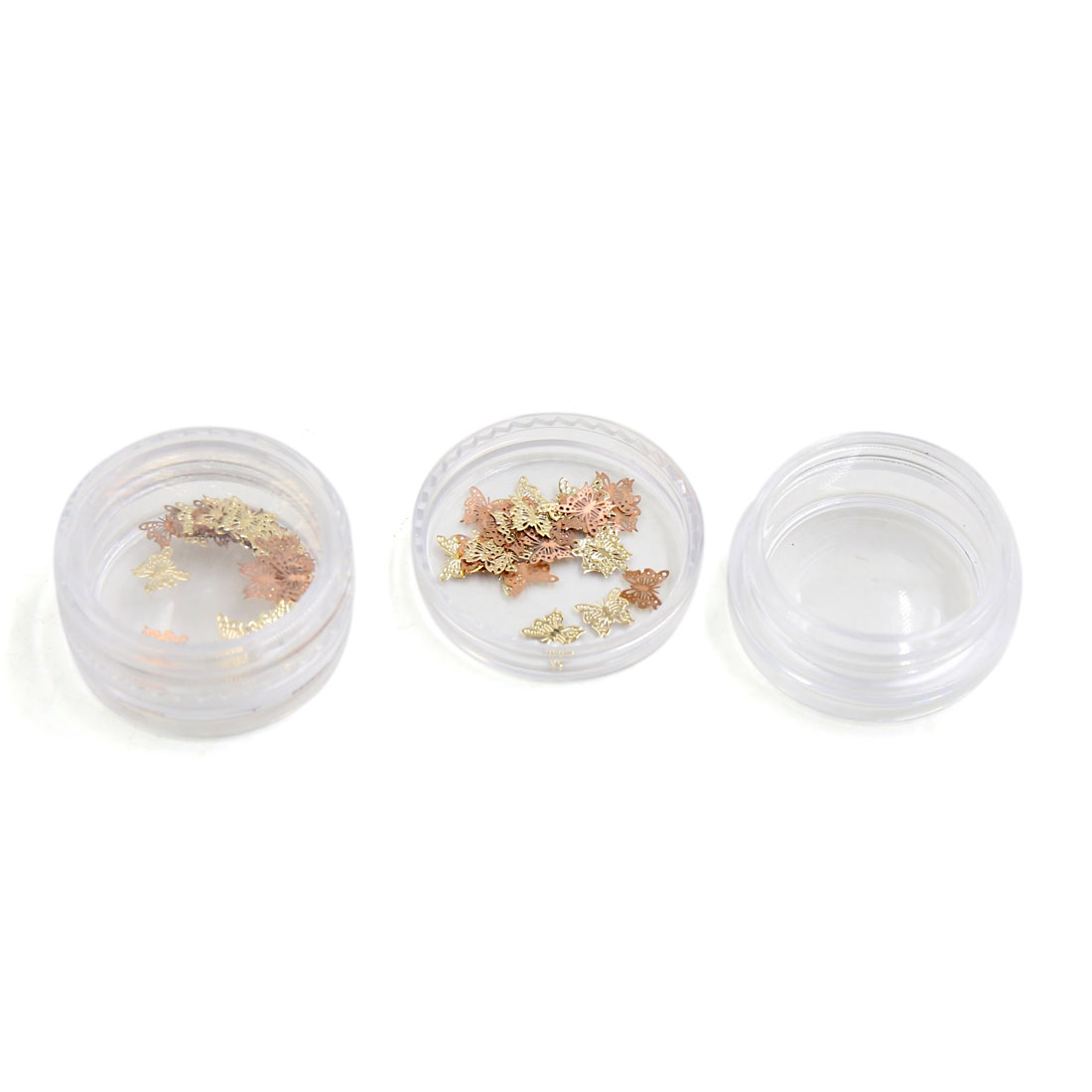 Unique Bargains 2 Box Metal Butterfly Shaped DIY Nail Art Beauty Tips