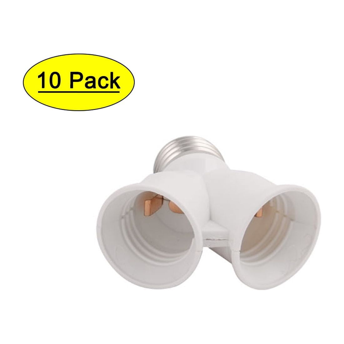 Unique Bargains 2 In 1 E27 to E27 Light Bulbs LampHolder Splitter Commutator 10Pcs