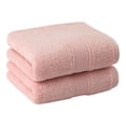 thumbnail image 1 of Unique Bargains 2-Pack 100% Cotton Soft Drying Hand Face Towels Pink, 1 of 8