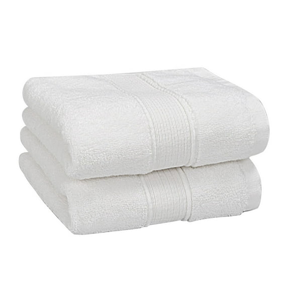 Unique Bargains 2-Pack 100% Cotton Soft Drying Hand Face Towels White