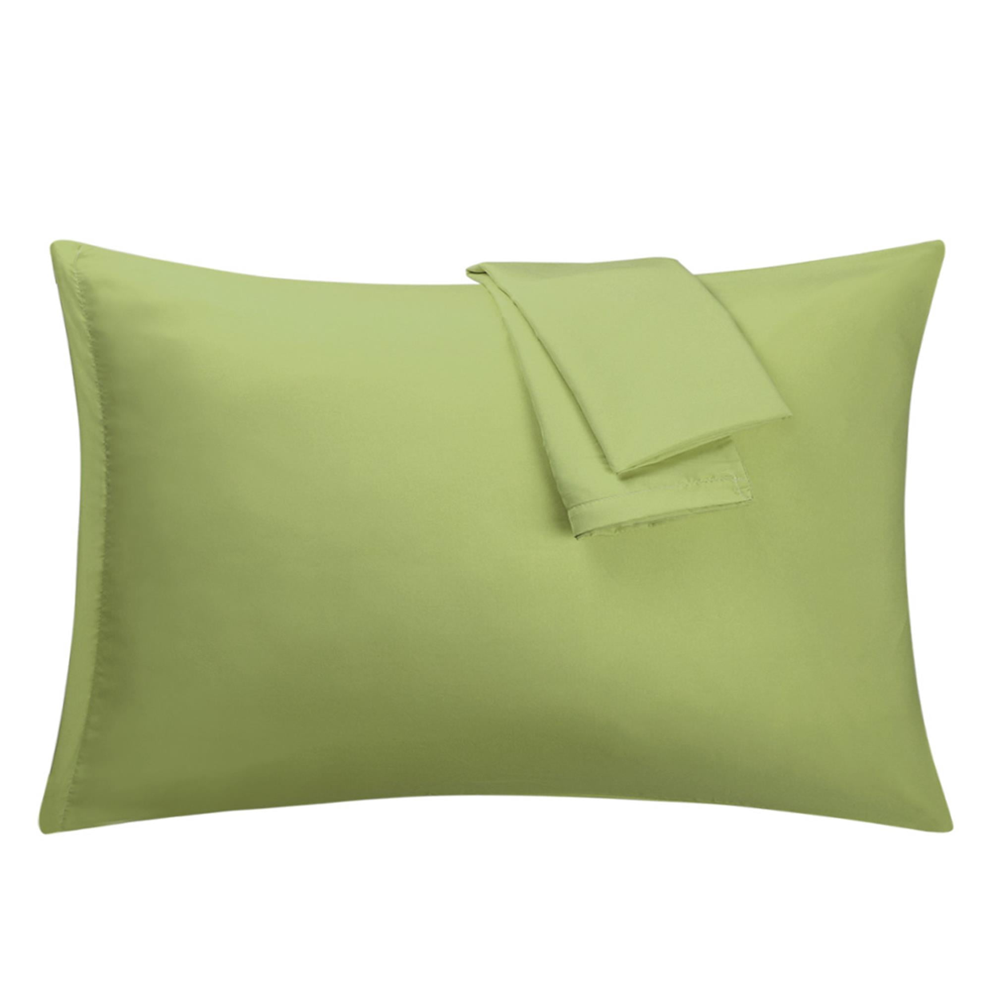 Unique Bargains 2-Pack 1800D Microfiber Solid Pillowcases Sage King