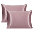 thumbnail image 1 of Unique Bargains 2-Pack 22 Momme 100% Silk Pillowcases, Standard, Mauve, 1 of 8