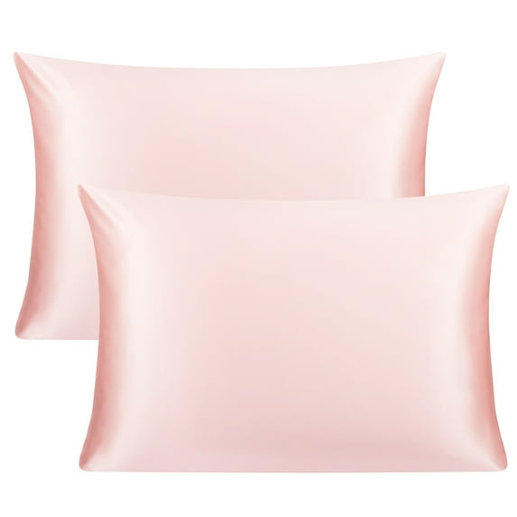 Unique Bargains 2-Pack 22 Momme Mulberry Silk Pillowcases, King, Pink