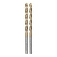 thumbnail image 1 of Unique Bargains 2 Pack 3.6mm Titanium Coated M42 High Speed Steel 8% Cobalt (HSS-E) Twist Drill Bits, 1 of 5