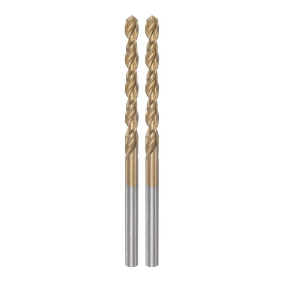 Unique Bargains 2 Pack 3.8mm Titanium Coated M42 High Speed Steel 8% Cobalt (HSS-E) Twist Drill Bits