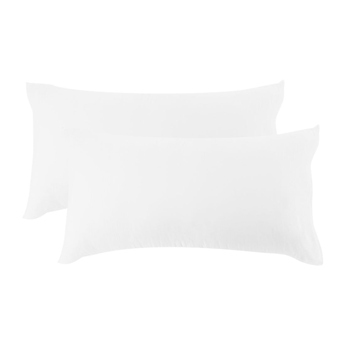 Unique Bargains 2 Pack 300TC Cotton Solid Pillowcases White 19" x 29