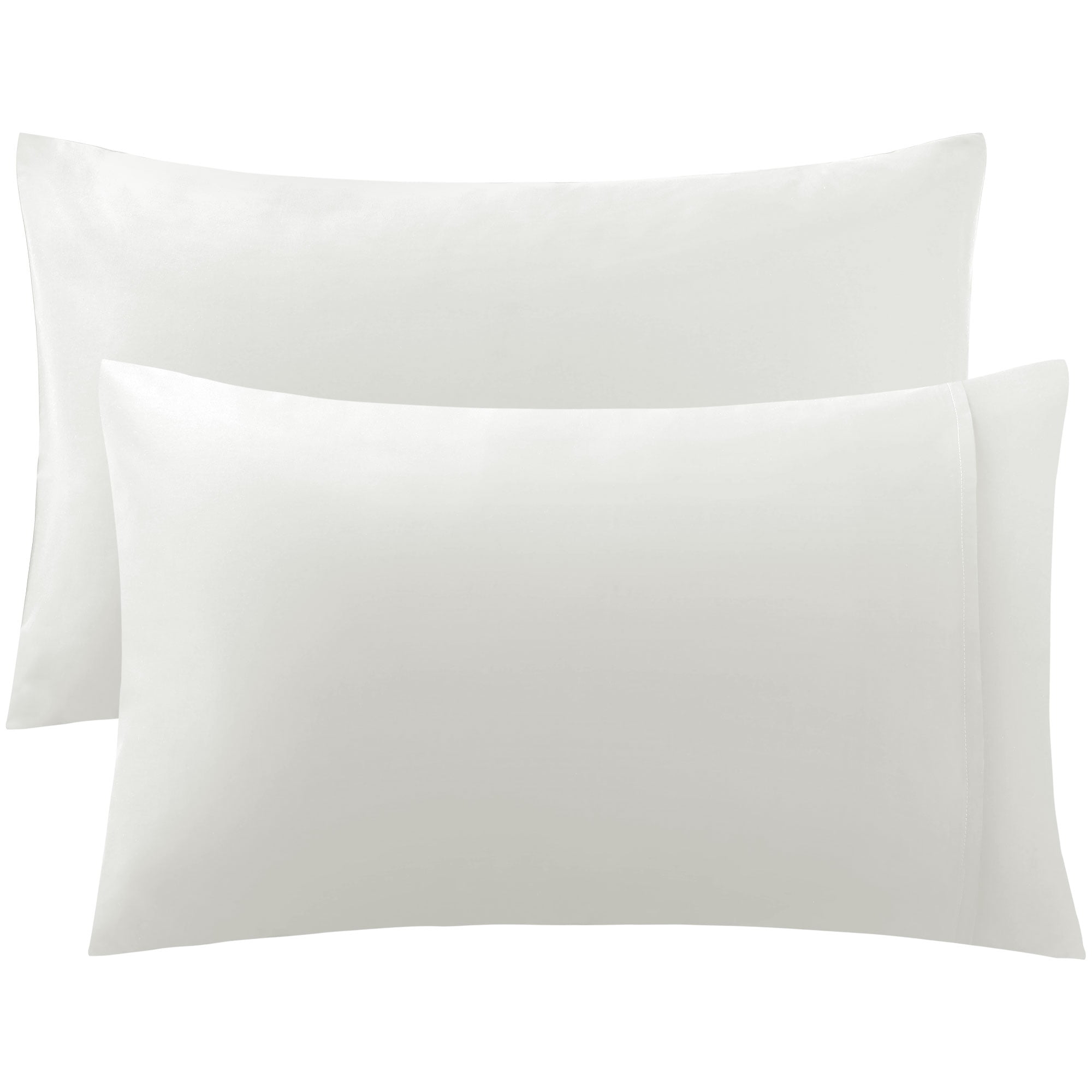 Unique Bargains 2 Pack 300TC Cotton Solid Pillowcases White