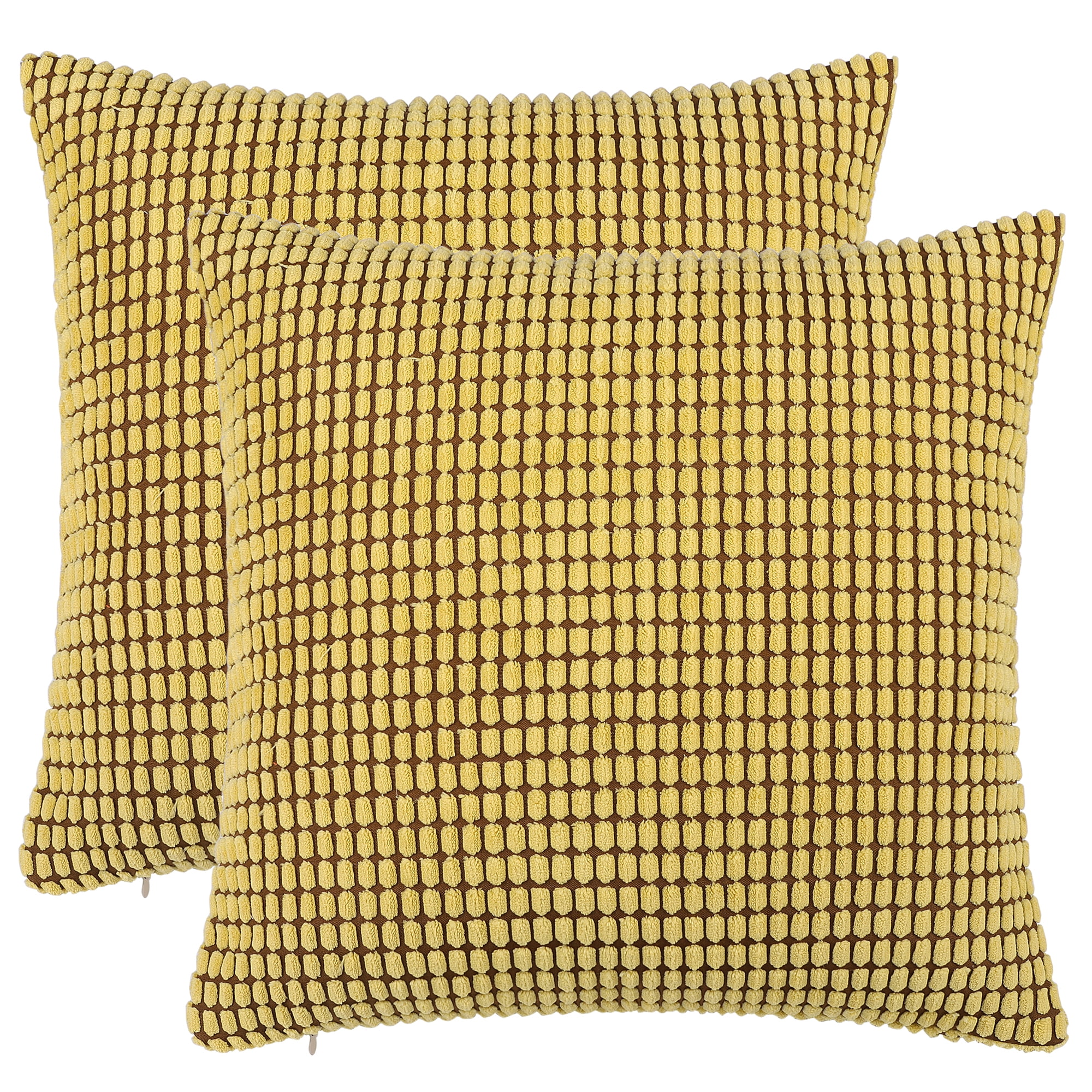 Unique Bargains 2Pack 3D Corduroy Decoratiove Throw Pillow Covers