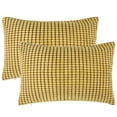 thumbnail image 1 of Unique Bargains 2-Pack 3D Corduroy Decorative Throw Pillow Covers Yellow 12" x 18", 1 of 8