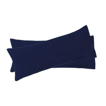 Unique Bargains 2 Pack 400 Thread Count 100% Polyester Microfiber Body Pillowcases Navy 20" x 72" (2 Count)