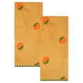 thumbnail image 1 of Unique Bargains 2 Pack Absorbent Quick Dry Hand Towels Fruit Embroidered Yellow 29" x 13", 1 of 6