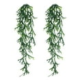 Unique Bargains 2 Pack Artificial Stems Leaves Plants Fake Greenery