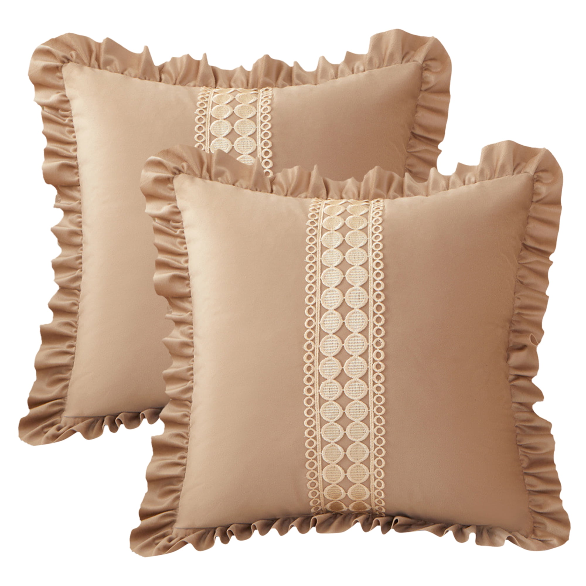 Unique Bargains 2 Pack Boho Throw Pillow Covers Cushion Cases Khaki