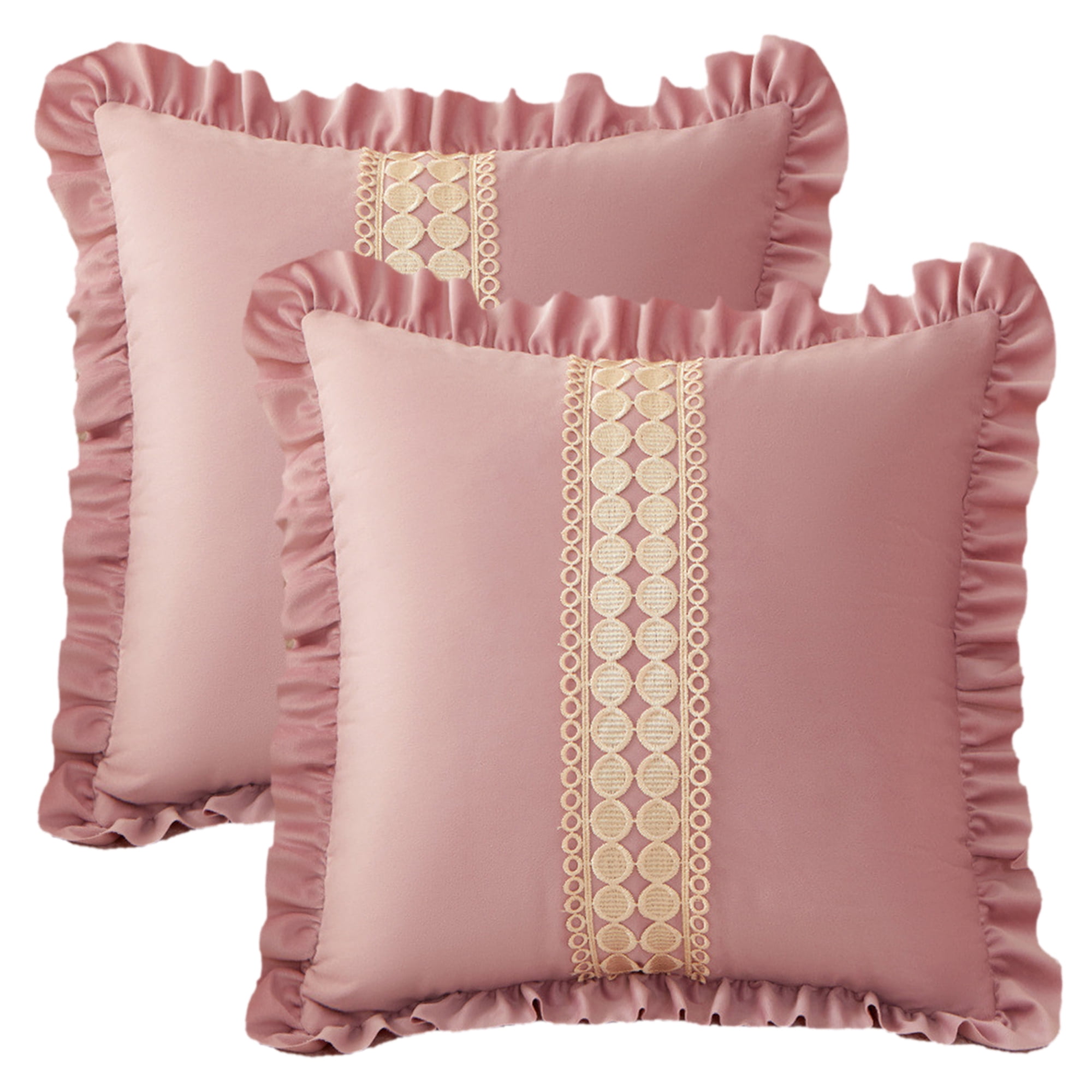 Unique Bargains 2 Pack Boho Throw Pillow Covers Cushion Cases Pink