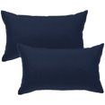 thumbnail image 1 of Unique Bargains 2-Pack Canvas Decorative Throw Pillow Cover Blue 12" x 20", 1 of 7
