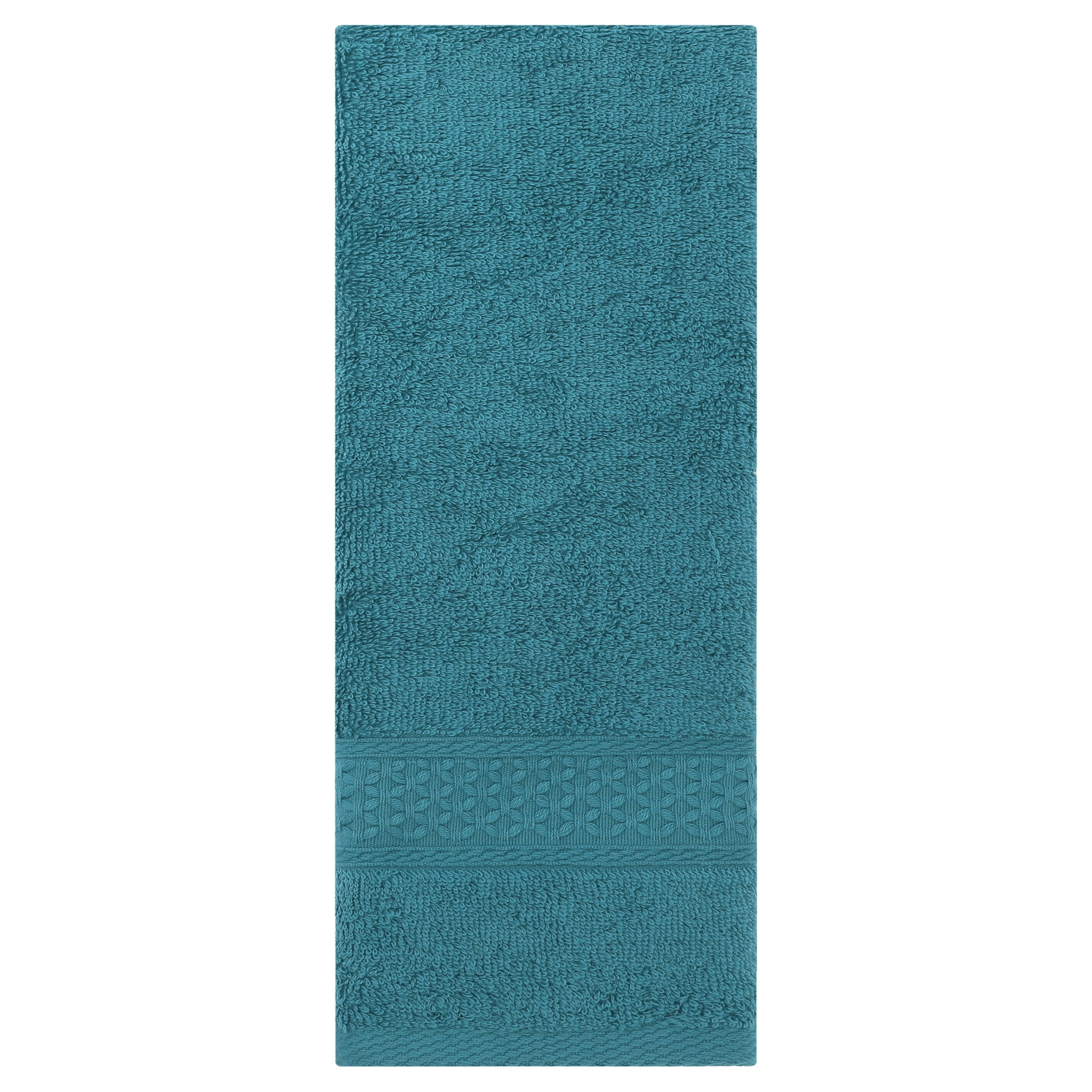 Unique Bargains Cotton Hand Towels Set for Bathroom 13" x 30" Dark Green Pack of 1