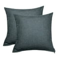 thumbnail image 1 of Unique Bargains 2 Pack Cotton Linen Throw Pillow Covers 18" x 18" Dark Blue, 1 of 8