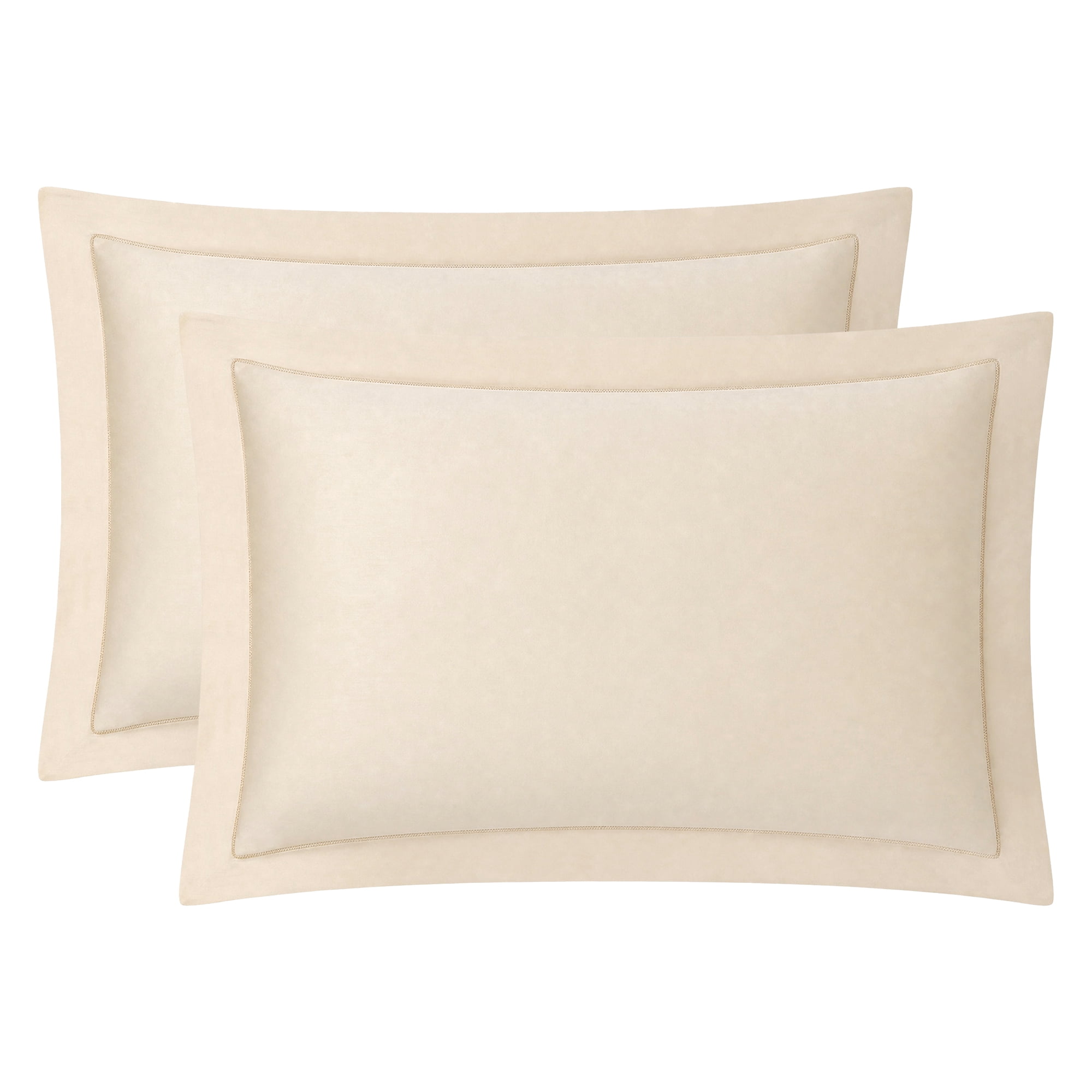 Unique Bargains 2 Pack Cotton Pillowcase Cooling Envelope Closure Bedding Queen Beige