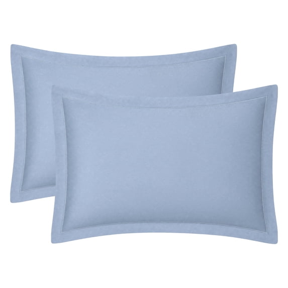 Unique Bargains 2 Pack Cotton Pillowcase Cooling Envelope Closure Bedding Queen Blue