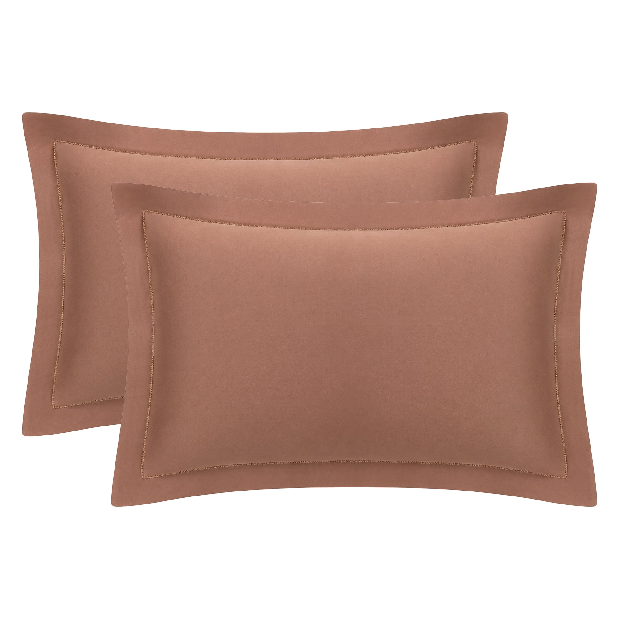 Unique Bargains 2 Pack Cotton Pillowcase Cooling Envelope Closure Bedding Queen Dark brown