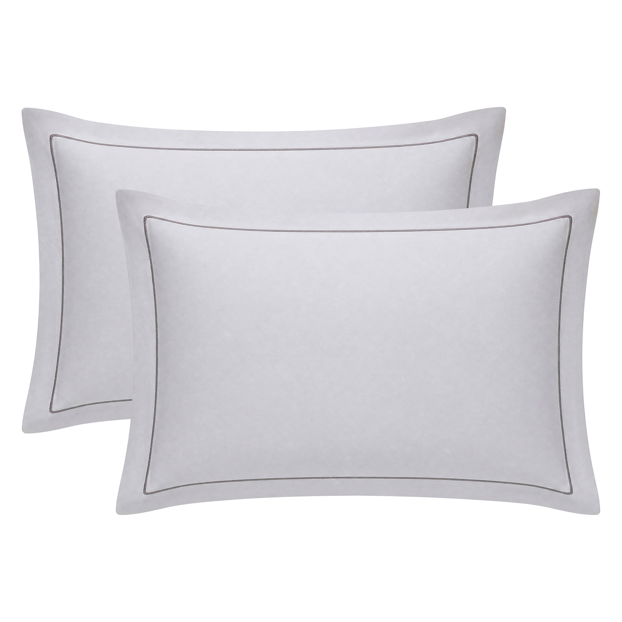 Unique Bargains 2 Pack Cotton Pillowcase Cooling Envelope Closure Bedding Queen Light gray