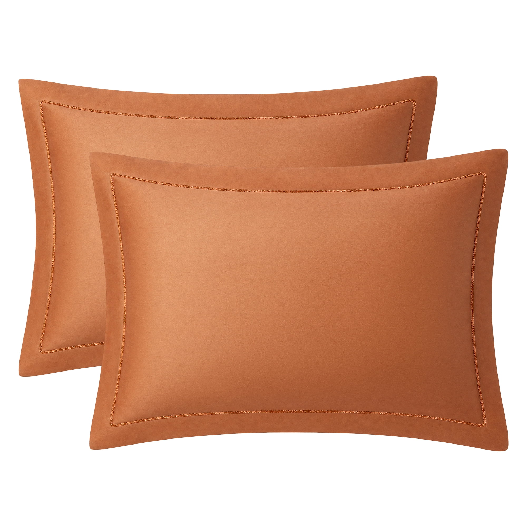 Unique Bargains 2 Pack Cotton Pillowcase Cooling Envelope Closure Bedding Queen Orange