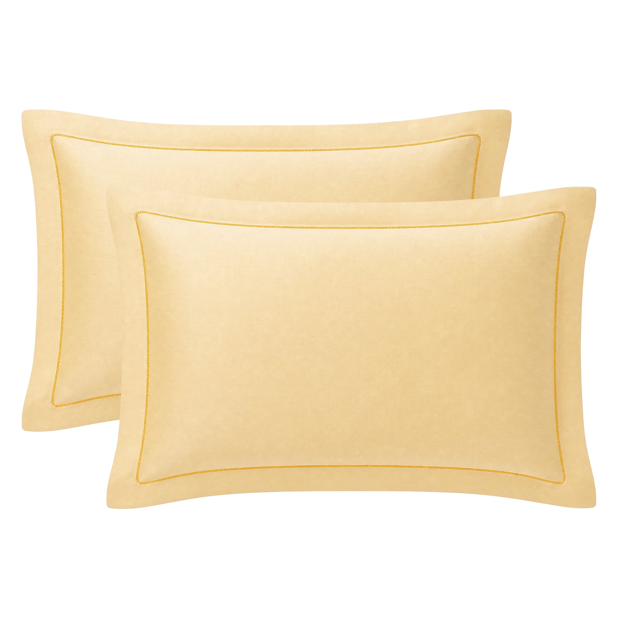 Unique Bargains 2 Pack Cotton Pillowcase Cooling Envelope Closure Bedding Queen Yellow