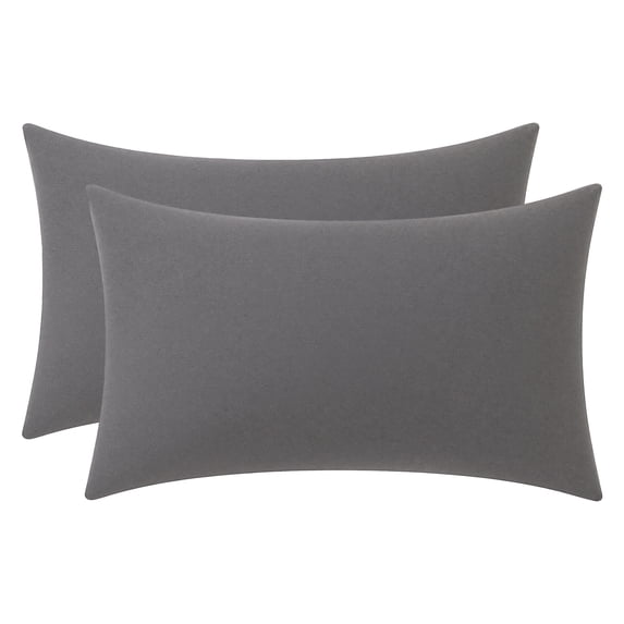 Unique Bargains 2 Pack Cotton Pillowcase Envelope Closure Bedding Dark Gray - Light Gray