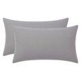 thumbnail image 1 of Unique Bargains 2 Pack Cotton Pillowcase Envelope Closure Bedding Light gray - Khaki, 1 of 5