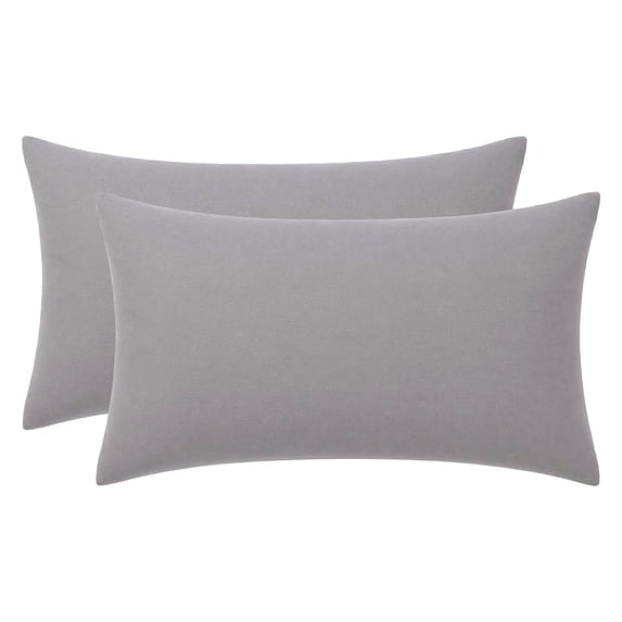 Unique Bargains 2 Pack Cotton Pillowcase Envelope Closure Bedding Light gray - Khaki