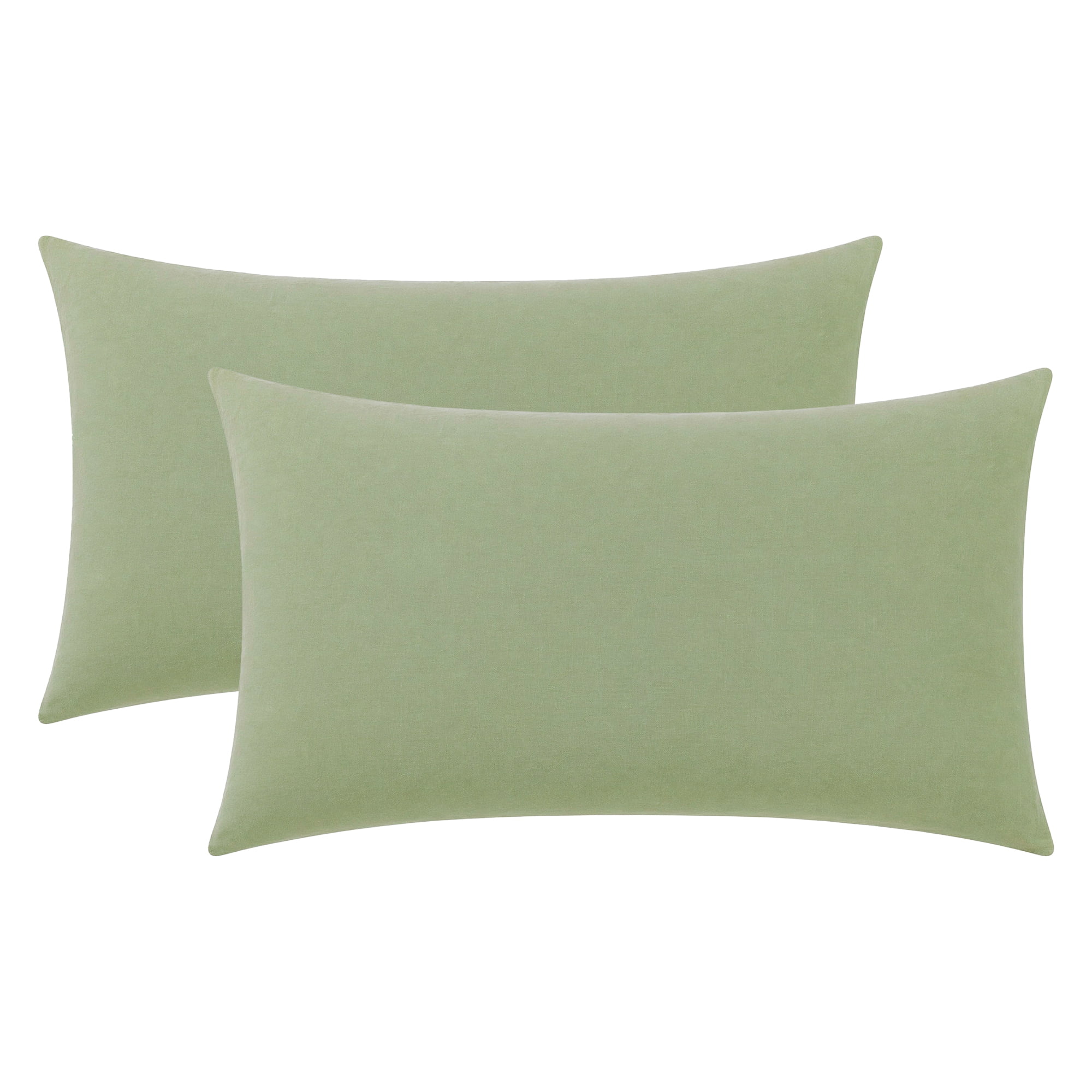 Unique Bargains 2 Pack Cotton Pillowcase Envelope Closure Bedding Light yellow - Green