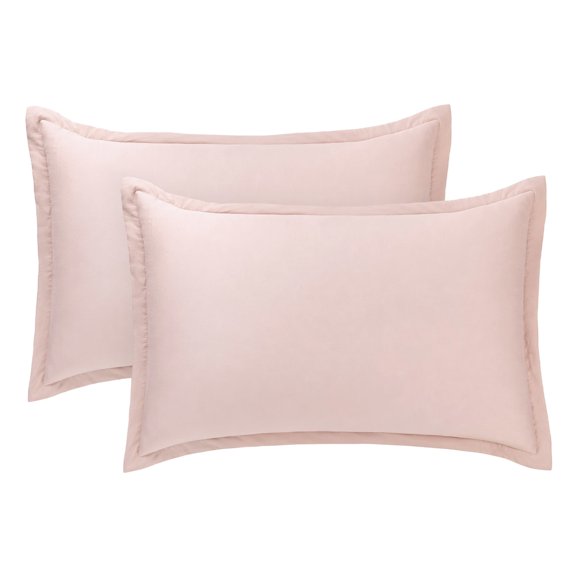 Unique Bargains 2 Pack Cotton Pillowcase Smooth Comfortable Envelope Closure Light pink