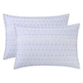 thumbnail image 1 of Unique Bargains 2 Pack Cotton Smooth Cooling Envelope Closure Pillowcases Blue A, 1 of 5