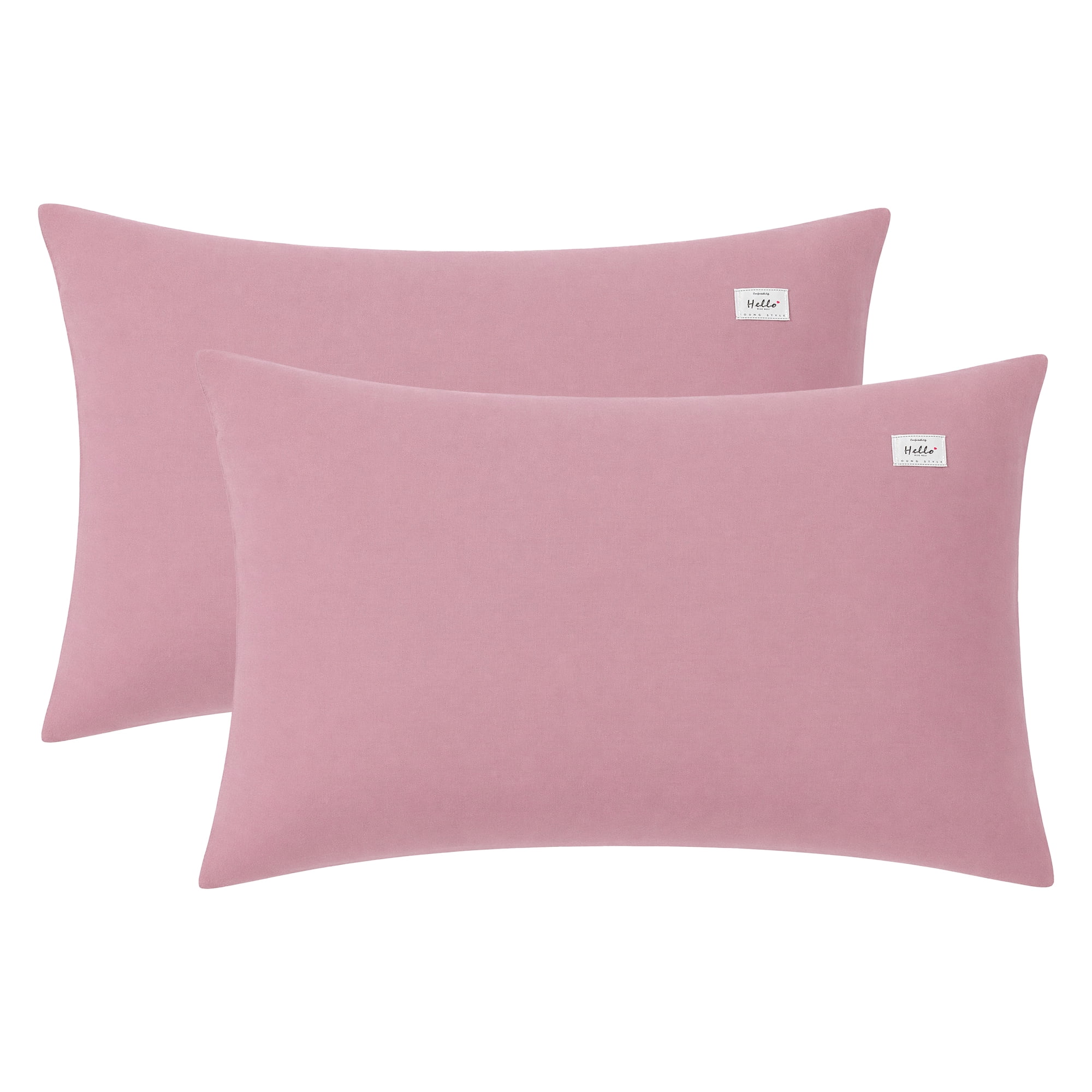 Unique Bargains 2 Pack Cotton Smooth Cooling Pillow Cases Envelope Closure Bean-Gray