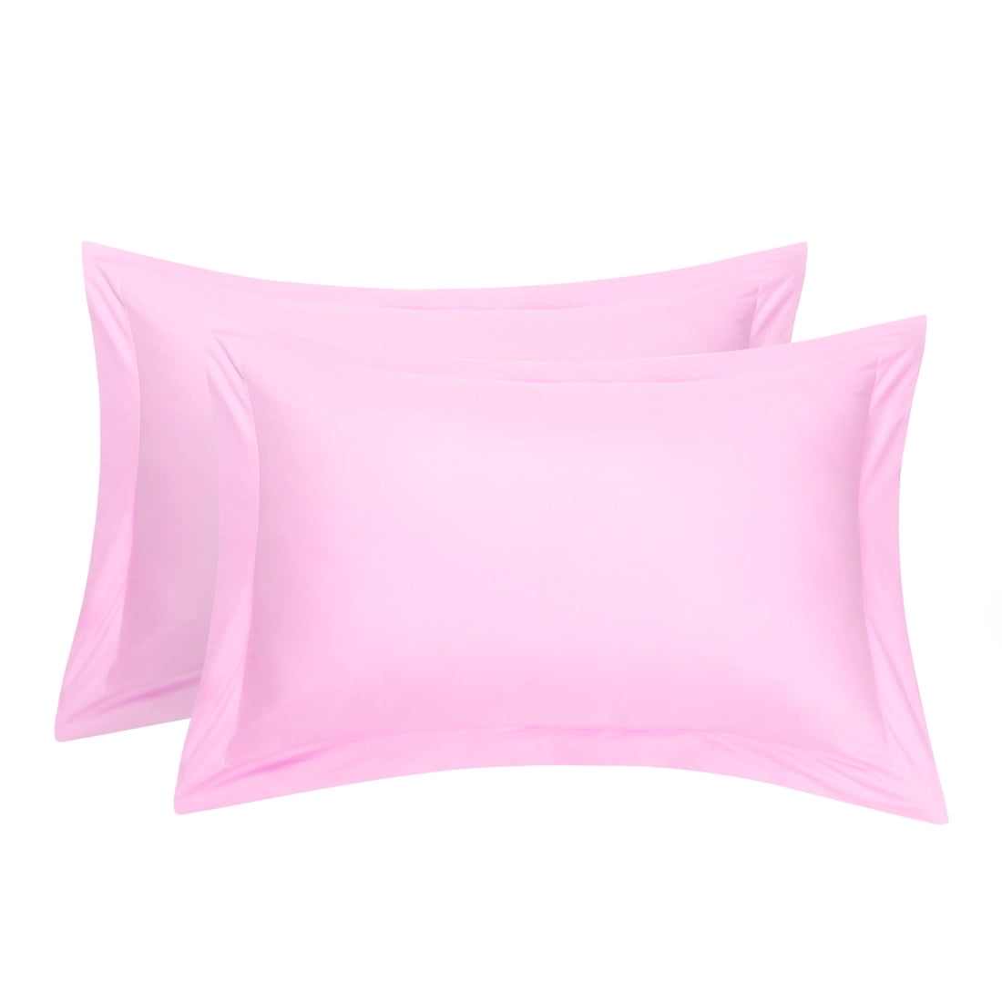 Unique Bargains 2-Pack Egyptian Cotton 300 Thread Count Solid Pillow Cases Pillow Shams  King Pink