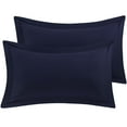 thumbnail image 1 of Unique Bargains 2-Pack Envelope Closure Pillow Sham King Navy Blue, 1 of 8